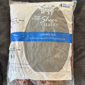 L’eggs Sheer Vitality Control Top Pantyhose - NEW *Color Suntan * Size  Q